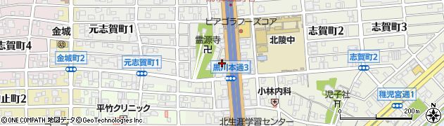 デニーズ黒川店周辺の地図