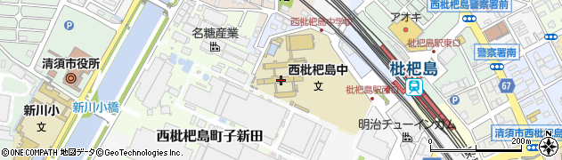 清須市立西枇杷島中学校周辺の地図