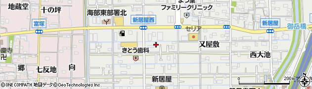 愛知県あま市新居屋辻畑68周辺の地図