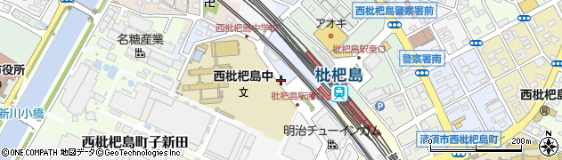 愛知県清須市西枇杷島町七畝割周辺の地図