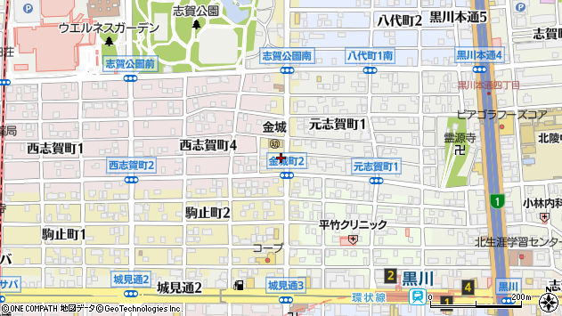 〒462-0047 愛知県名古屋市北区金城町の地図