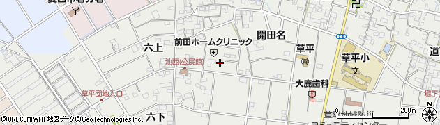 愛知県愛西市草平町（江ノ田）周辺の地図