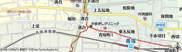 愛知県あま市蜂須賀下五反地530周辺の地図