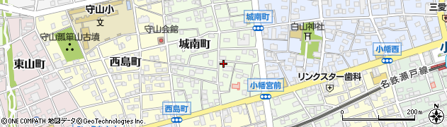 愛知県名古屋市守山区城南町周辺の地図