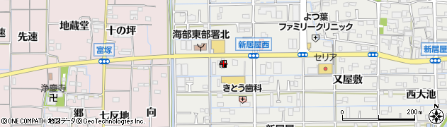 愛知県あま市新居屋岩屋90周辺の地図
