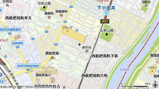〒452-0014 愛知県清須市西枇杷島町押花の地図
