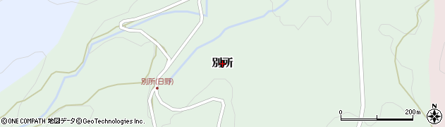 鳥取県日野町（日野郡）別所周辺の地図