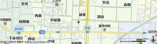愛知県あま市丹波周辺の地図
