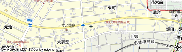愛知県愛西市勝幡町東町290周辺の地図
