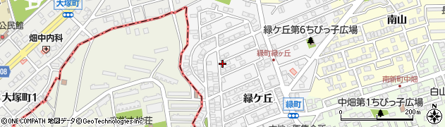 愛知県尾張旭市緑町（緑ケ丘）周辺の地図