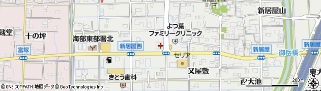 愛知県あま市新居屋辻畑40周辺の地図