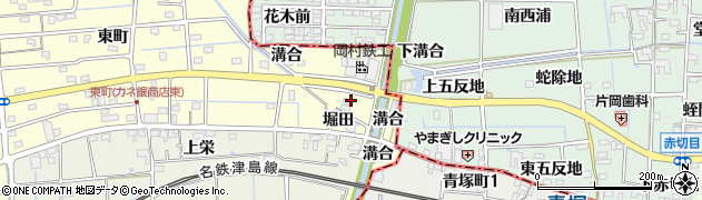愛知県愛西市勝幡町東町周辺の地図