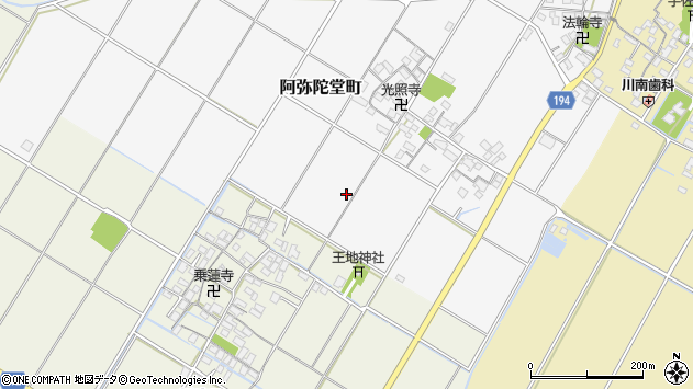 〒521-1202 滋賀県東近江市阿弥陀堂町の地図
