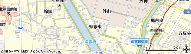 愛知県稲沢市平和町（嫁振東）周辺の地図