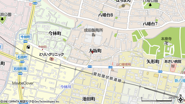 〒489-0867 愛知県瀬戸市大坂町の地図