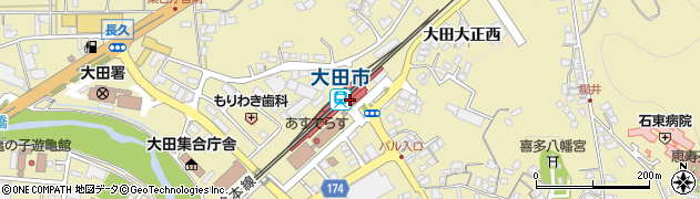 大田市駅周辺の地図