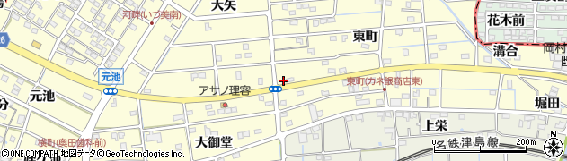 愛知県愛西市勝幡町東町219周辺の地図