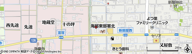 愛知県あま市新居屋岩屋53周辺の地図
