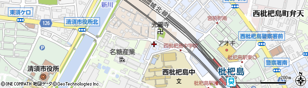 愛知県清須市西枇杷島町七畝割1周辺の地図