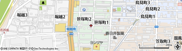 愛知県名古屋市西区笹塚町周辺の地図