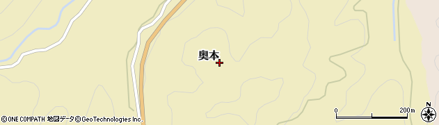 鳥取県智頭町（八頭郡）奥本周辺の地図