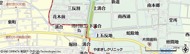 愛知県あま市蜂須賀（下溝合）周辺の地図