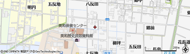 愛知県あま市花正中之割周辺の地図