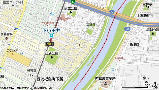 〒452-0022 愛知県清須市西枇杷島町上新の地図