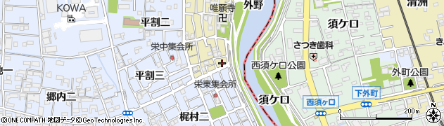 愛知県あま市栄東郷内8周辺の地図