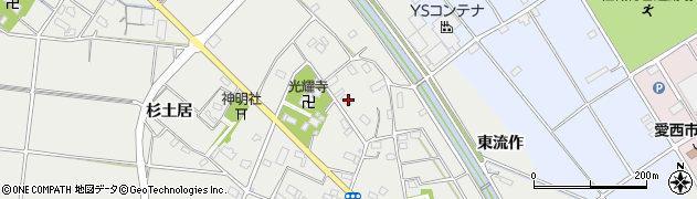 愛知県愛西市赤目町下堤畦38周辺の地図