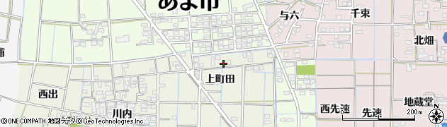 愛知県あま市花長（上町田）周辺の地図