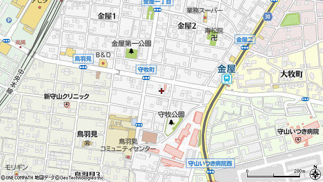 〒463-0073 愛知県名古屋市守山区守牧町の地図