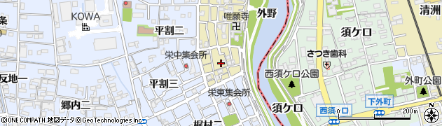 愛知県あま市栄東郷内37周辺の地図