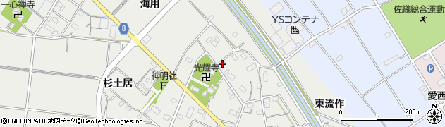 愛知県愛西市赤目町下堤畦39周辺の地図