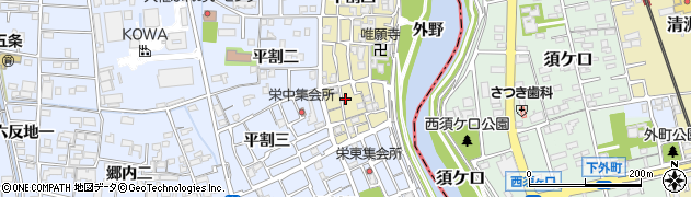 愛知県あま市栄東郷内32周辺の地図