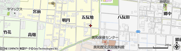 愛知県あま市中橋五反地周辺の地図