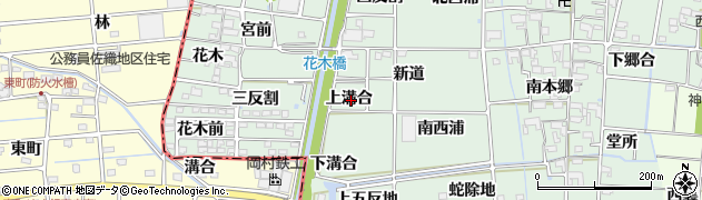 愛知県あま市蜂須賀上溝合周辺の地図