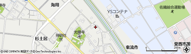 愛知県愛西市赤目町下堤畦46周辺の地図
