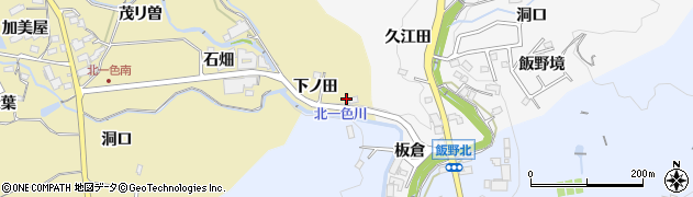 愛知県豊田市北一色町（下ノ田）周辺の地図