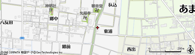 愛知県あま市花正（東浦）周辺の地図