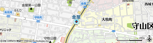 金屋駅周辺の地図