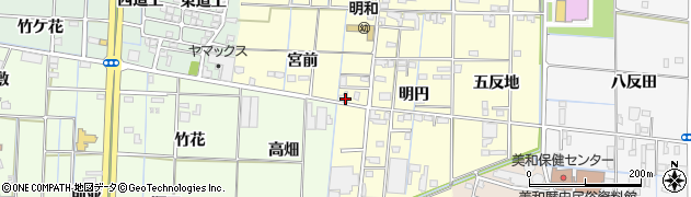 愛知県あま市中橋（宮前）周辺の地図
