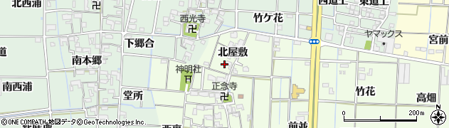 愛知県あま市丹波（北屋敷）周辺の地図