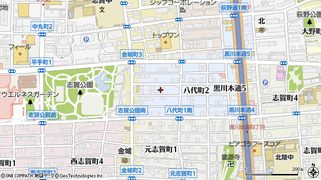 〒462-0043 愛知県名古屋市北区八代町の地図