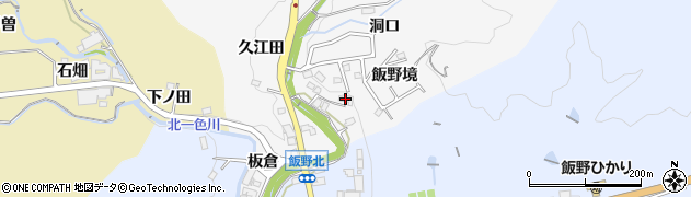 愛知県豊田市石飛町（飯野境）周辺の地図