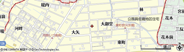 愛知県愛西市勝幡町東町69周辺の地図