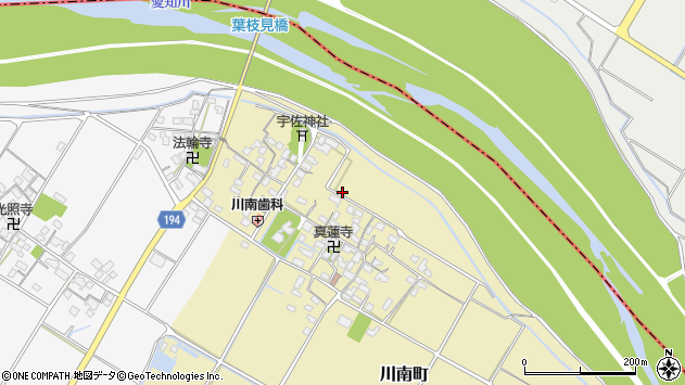 〒521-1203 滋賀県東近江市川南町の地図