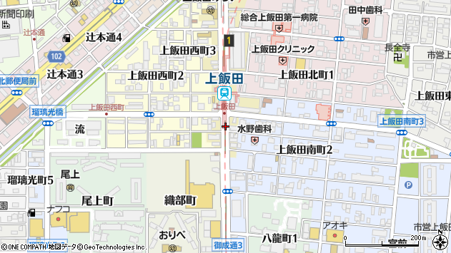 〒462-0808 愛知県名古屋市北区上飯田通の地図