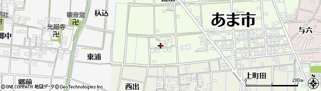 愛知県あま市二ツ寺揚山175-4周辺の地図