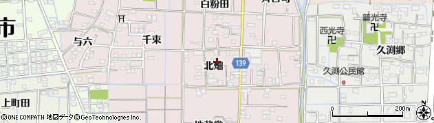 愛知県あま市古道（北畑）周辺の地図